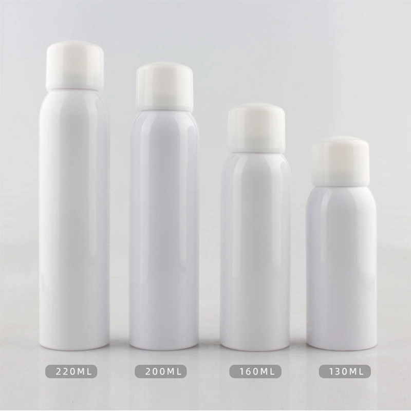 180ml Pressing Silicone Gasket Round Shoulder Sunscreen Spray Cosmetics Plastic Empty Bottle